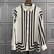 High Quality Striped Print Long Sleeve Shirts