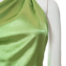 Green Backless Dress Sleeveless Halter Sexy Casual
