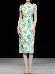 High Quality Midi Floral Bodycon Pencil Dress