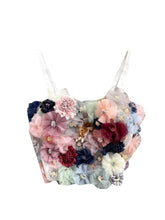 3D Floral Sleeveless Cami Crop Top