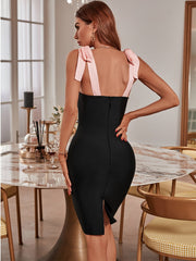 Black Bandage Elegant Sexy Strappy Bodycon Dress