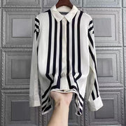 High Quality Striped Print Long Sleeve Shirts