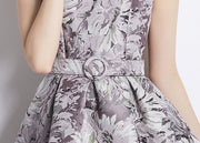 High Quality Sleeveless Knee Length Floral Cocktail Dress