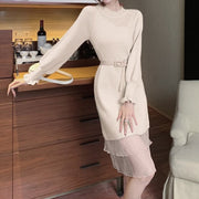 High Quality Various Colors O Neck Long Sleeve Elegant Dress