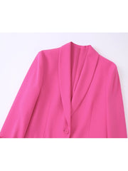 Pink Feather Blazer Woman Straight Button Jacket Women Fashion Streetwear Blazer Women Long Sleeve Blazers for Women Coats