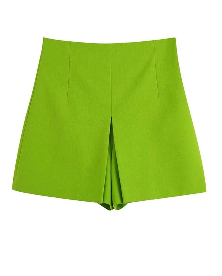 High skort with side zipper