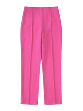 Two Piece Sets Straight Feather Jacket+High Waist Side Zipper Ankle Length Pants