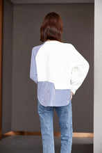 Irregular Striped Shirt Panel Sweatshirt Office Blusas Vintage Top Simple Chiffon Women Blouses Casual Shirts