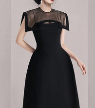 High Quality Elegant Midi Black Dress