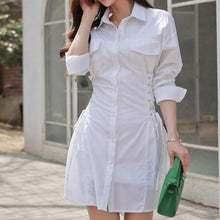 White long-sleeved dress for women