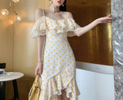 Summer Elegant Dresses  Ruffles Ladies