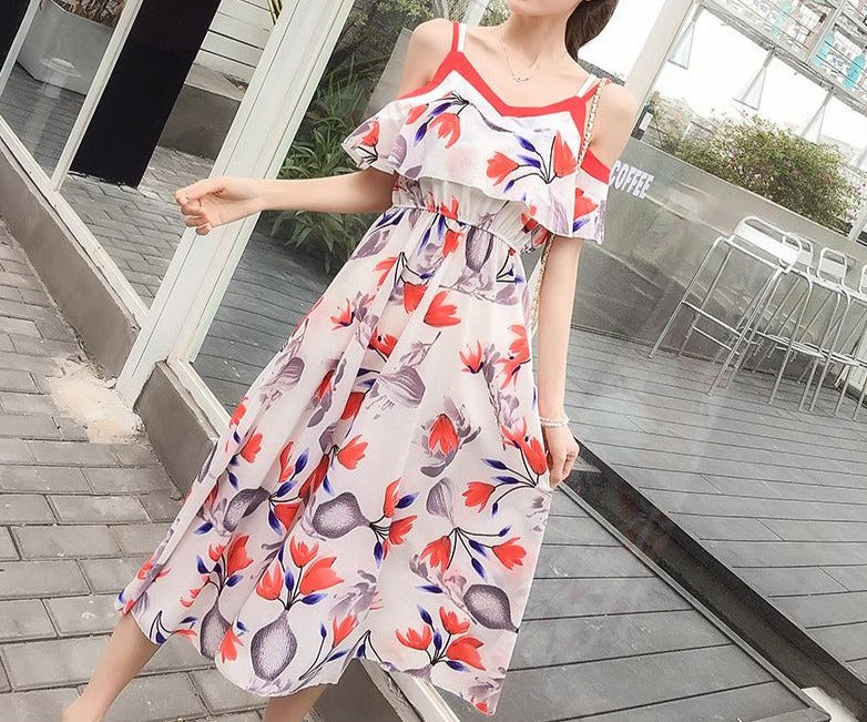 Summer Print Beach Casual Dress